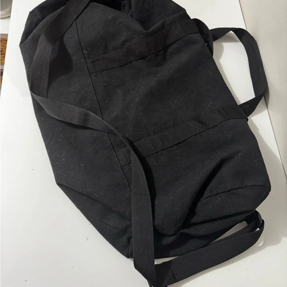 Carolina Herrera Black Duffel Bag with Lightning Bolt